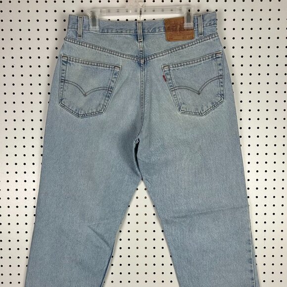 Levi's 550 Relaxed Fit Light Wash Mom Jean 32x30 Colombia Vintage 90s Distressed - Picture 2 of 8